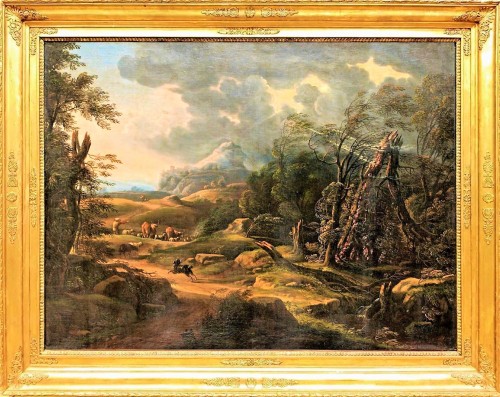 Carlo Antonio Tavella (1668 -1738) - Paysage animé
